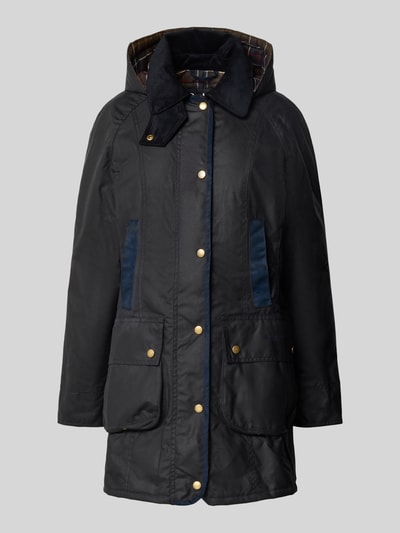 Barbour Regular fit gewaxt jack met klepzakken, model 'BOWER WAX' Marineblauw - 2