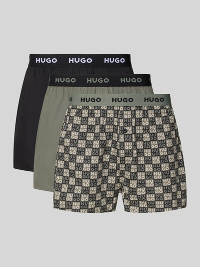 HUGO Trunks aus reiner Baumwolle im 3er-Pack  Dunkelgrau 1