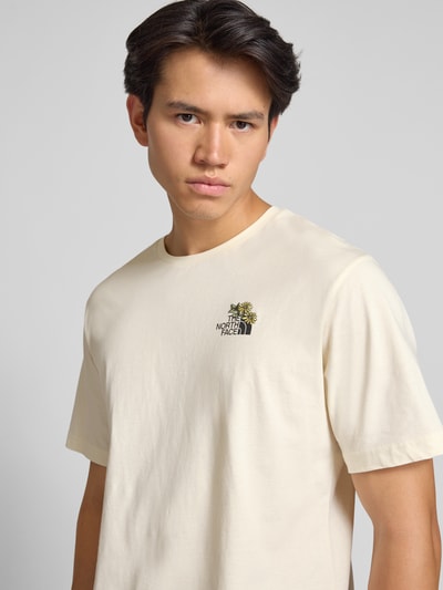 The North Face T-Shirt mit Label-Stitching Offwhite 3