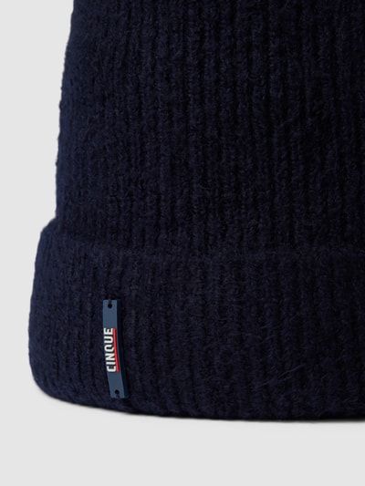 Cinque Czapka beanie z detalem z logo model ‘Oresto’ Granatowy 2