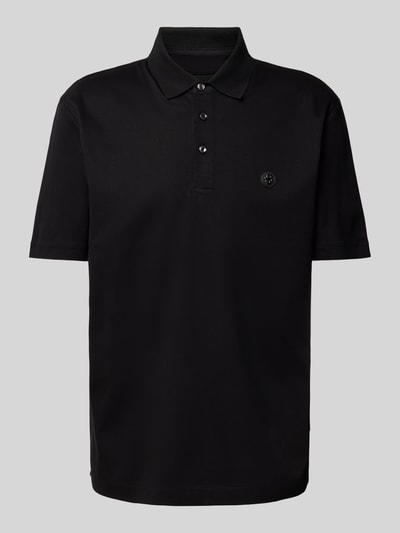 BOSS Slim fit poloshirt met labelpatch, model 'Parris' Zwart - 2