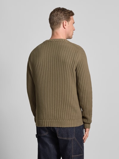 HUGO Regular Fit Strickpullover aus reiner Baumwolle Modell 'SRIBBEN_1' Mittelgrau 5