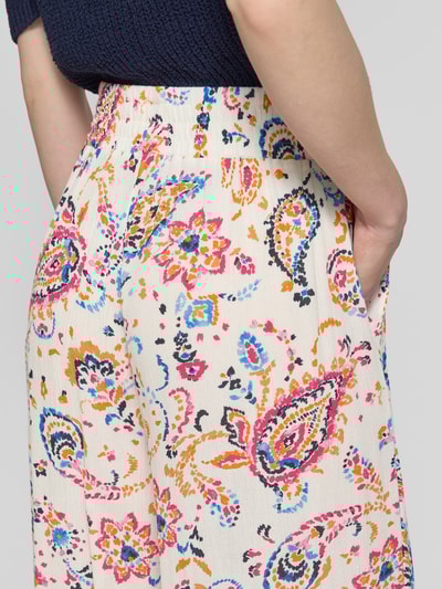 Vero Moda Weite Hose aus reiner Viskose Modell 'MENNY' Weiss 3