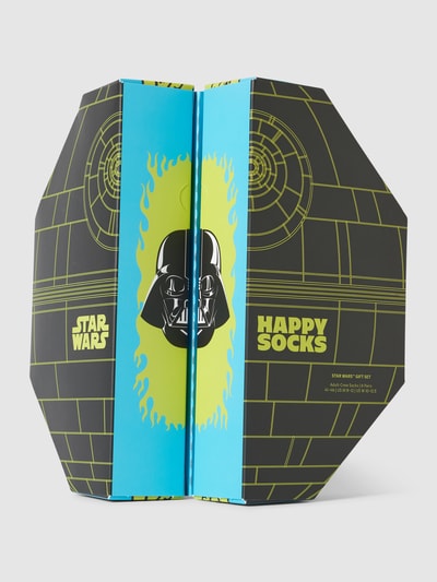 Happy Socks Socken mit Motiv-Print Modell 'Star Wars™' im 6er-Pack Black 3