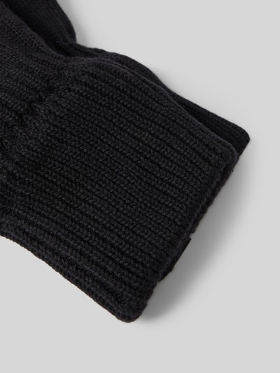 camel active Rękawiczki z prążkowanym wykończeniem Ciemnoszary melanż 2