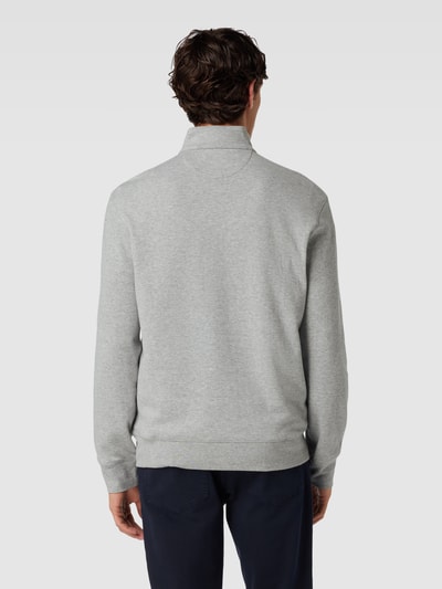 Polo Ralph Lauren Sweatshirt mit Rippenoptik und kurzem Reißverschluss Mittelgrau Melange 5