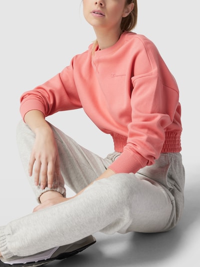 CHAMPION Kort sweatshirt met labeldetails Fuchsia - 3