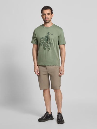 BOSS Green Regular Fit T-Shirt aus reiner Baumwolle Lind 1