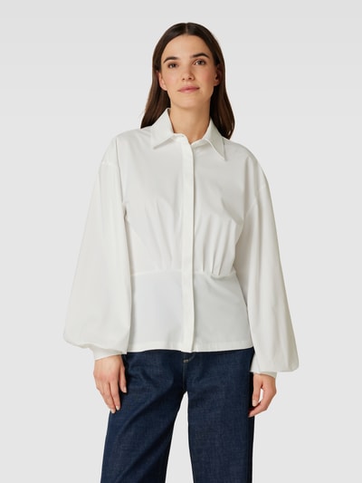 D´Etoiles Casiope Blouse met blinde knoopsluiting, model 'Endure' Wit - 4