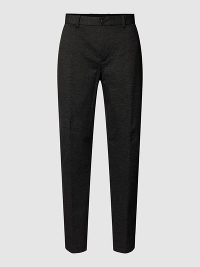 SELECTED HOMME Slim fit stoffen broek met structuurmotief, model 'AITOR' Donkergrijs - 1