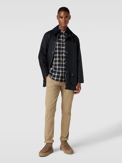 Barbour Jack met platte kraag, model 'Beaufort' Marineblauw - 1