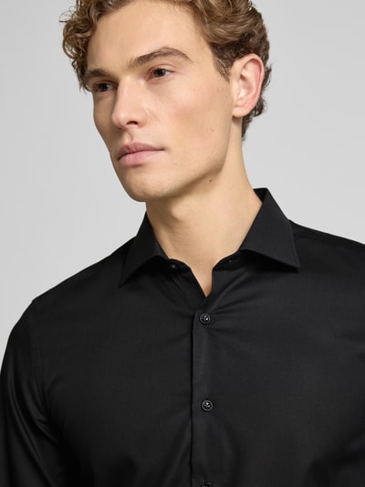 ETERNA Slim Fit Business-Hemd mit Knopfleiste Black 3