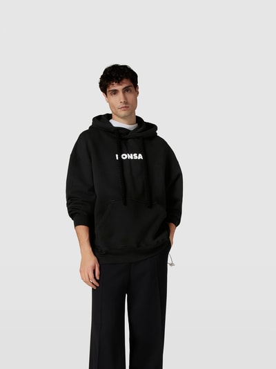 Bonsai Oversized Hoodie mit Label-Print Black 4