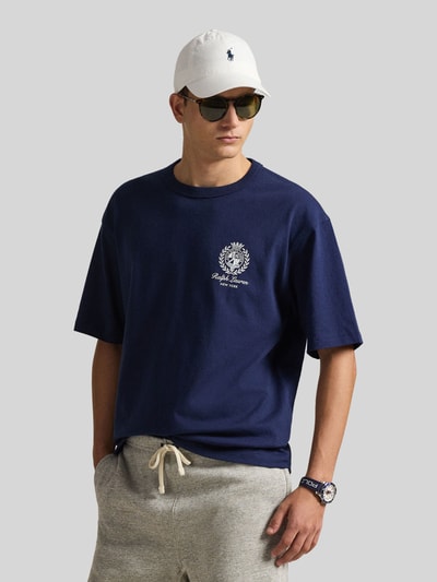 Polo Ralph Lauren T-shirt o kroju regular fit z czystej bawełny Granatowy 4
