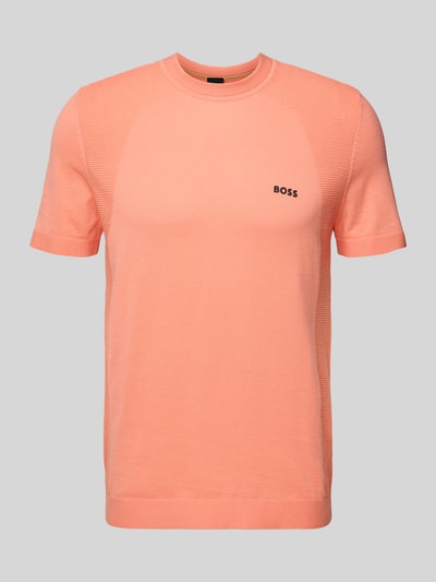 BOSS Green T-Shirt mit Label-Print Lachs 2
