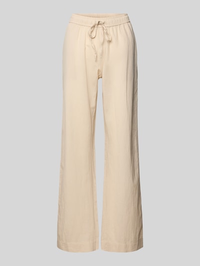 Neo Noir Straight fit linnen broek met steekzakken, model 'Sonar' Beige - 2