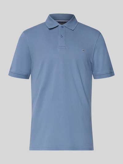 Produktfoto, Regular Fit Poloshirt mit Stitching van Christian Berg Men in lichtblauw, puur katoen, knoopsluiting, ruglengte bij maat M 70 cm