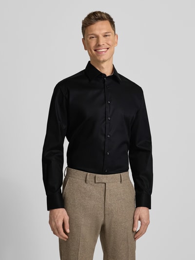 ETERNA Regular Fit Business Hemd aus Baumwolle mit Kentkragen Black 4