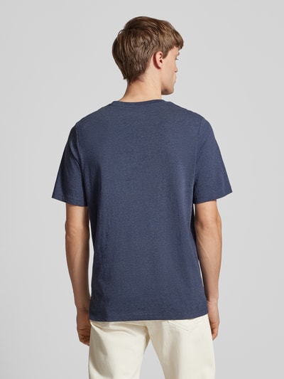 Jack & Jones T-Shirt mit geripptem Rundhalsausschnitt Marine Melange 5