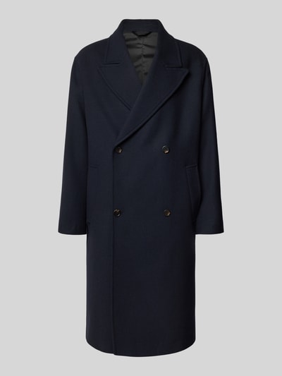 SELECTED HOMME Relaxed fit lange jas van wolmix, model 'SIMON' Donkerblauw - 2