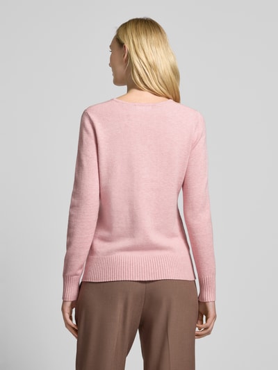 Christian Berg Woman Strickpullover mit gerippten Abschlüssen Altrosa Melange 5