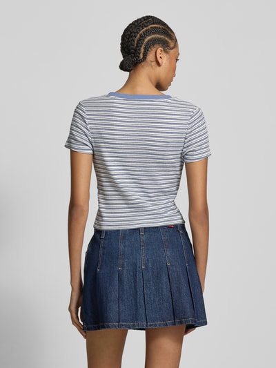 Levi's® T-shirt met labelprint Rookblauw - 5