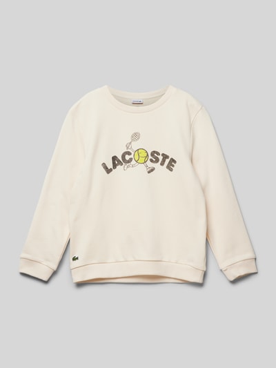 Lacoste Bluza z nadrukiem z logo Écru 1