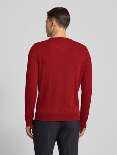 Fynch-Hatton Regular Fit Pullover mit Kaschmir-Anteil Modell 'Merino' Dunkelrot 5