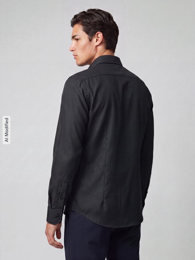 Seidensticker Slim Fit Businesshemd aus reiner Baumwolle Black 5