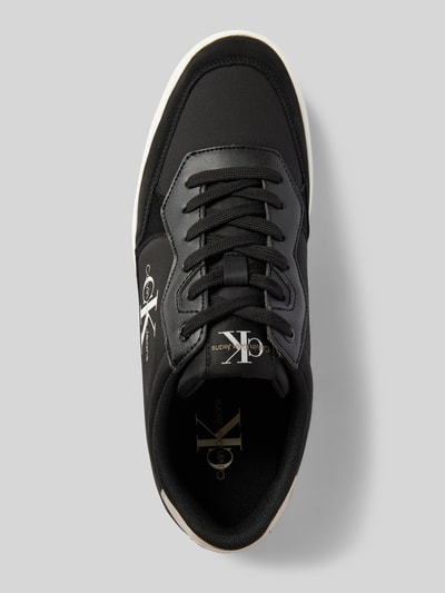 Calvin Klein Jeans Ledersneaker mit Label-Details Modell 'CLASSIC CUPSOLE LOW MIX' Black 3