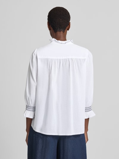 Christian Berg Woman Relaxed Fit Langarmbluse aus reiner Baumwolle Weiss 5