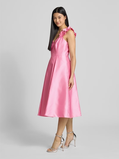 Adrianna Papell Cocktailjurk met stolpplooien Felroze - 1
