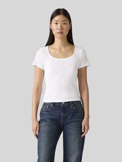 Levi's® Slim Fit T-Shirt aus Baumwoll-Mix Offwhite 4
