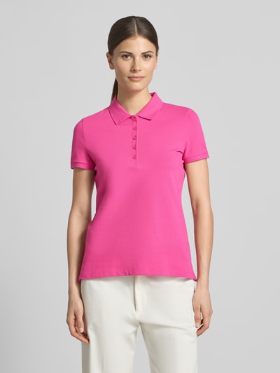 Christian Berg Woman Slim Fit Poloshirt mit Knopfleiste Pink 4