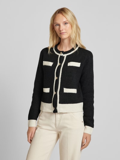 Vero Moda Cardigan met ronde hals, model 'RANIA' Zwart - 4