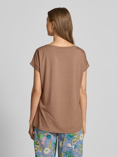 Christian Berg Woman T-shirt met kapmouwen Middenbruin - 5