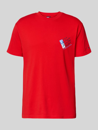 Tommy Jeans Regular Fit T-Shirt aus reiner Baumwolle Rot 2