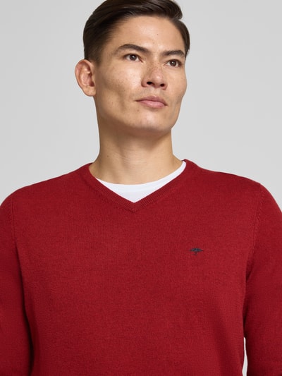 Fynch-Hatton Regular Fit Pullover mit Kaschmir-Anteil Modell 'Merino' Dunkelrot 3