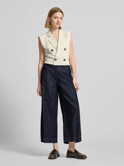 MOS MOSH Cropped Wide Leg Jeanshose Modell 'Bantry Nippon' Dunkelblau 1