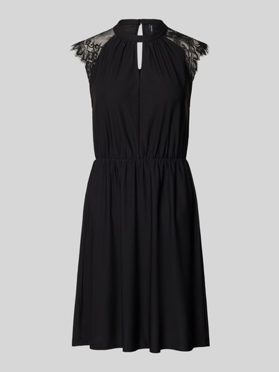 VERO MODA Tailliertes Freizeitkleid mit Spitzenbesatz Modell 'MILLA' Black 2