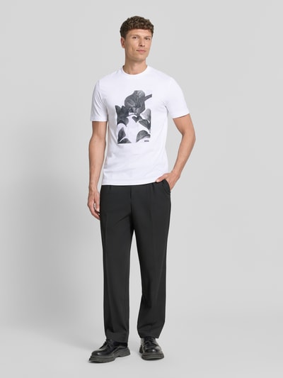 BOSS Regular Fit T-Shirt aus reiner Baumwolle Modell 'C-THOMPSON 239' Weiss 1