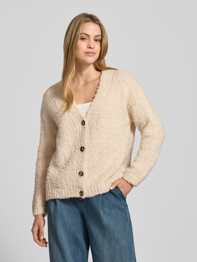 ZABAIONE Gebreide cardigan met structuurmotief Beige - 4
