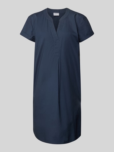 Jake*s Casual Knielanges Kleid mit V-Ausschnitt Dunkelblau 2