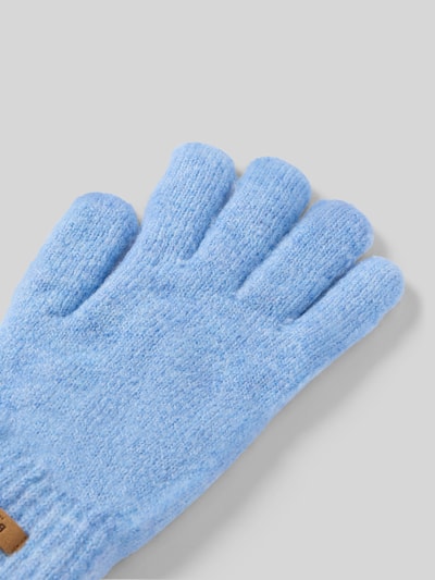 Produktfoto, hellblauer Handschuh mit Label-Patch Modell 'Witzia' von Barts, weiche Struktur, Damen Handschuhe von Barts