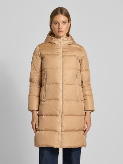 ARMANI EXCHANGE Płaszcz puchowy o kroju regular fit z dwustronnym zamkiem błyskawicznym Camel 4