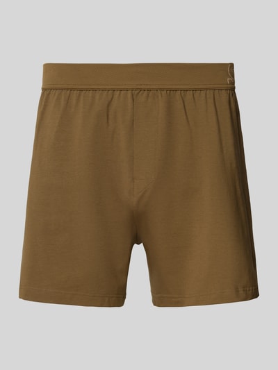 SLG Boxershort met elastische band met label Olijfgroen - 1