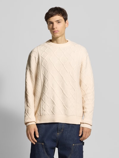 Jack & Jones Strickpullover mit Rundhalsausschnitt Modell 'CAMBRIDGE' Offwhite 4