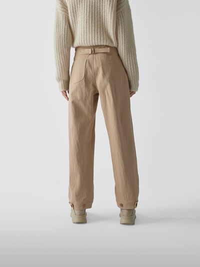 See by Chloé Straight Fit Hose mit Knopf-Details Sand 5