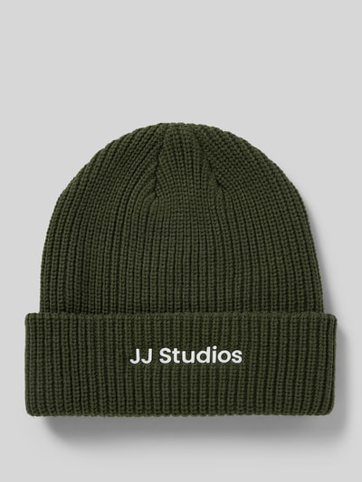 Pieces Muts met imitatiebont, model 'RANDIN' Zwart - 1