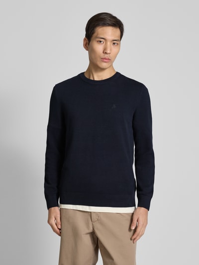 Marc O'Polo Regular Fit Pullover aus reiner Baumwolle  Dunkelblau 4